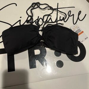 Micheal Kors Black Swim Bikini Top SMALL New